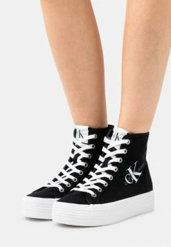Calvin Klein Jeans FLATFORM MID CUT - Baskets Montantes - Black