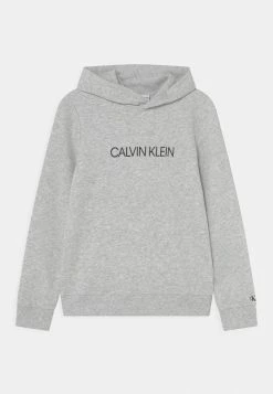 Calvin Klein Jeans INSTITUTIONAL LOGO - Sweat à Capuche - White Heather