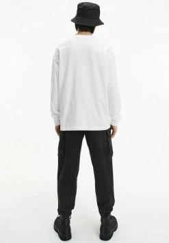Calvin Klein Jeans LONG SLEEVE - T-shirt à Manches Longues - Bright White -Calvin Klein Elegant Magasin 56f7aef0a153452b9727adc04bb61043