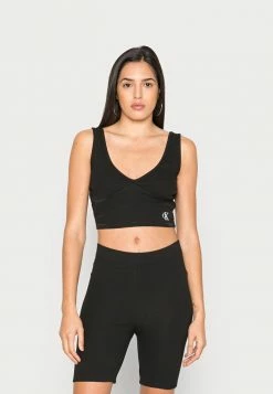 Calvin Klein Jeans CROP - Débardeur - Black