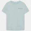 Calvin Klein Jeans CHEST LOGO UNISEX - T-shirt Imprimé - Muted Aqua