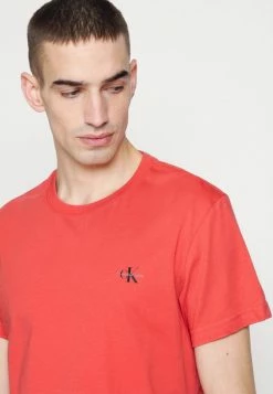 Calvin Klein Jeans MONOGRAM 2 PACK - T-shirt Basique - Eggshell/rhubarb Red -Calvin Klein Elegant Magasin 5a9a586c711e48a6855e20c6e1daa1b8