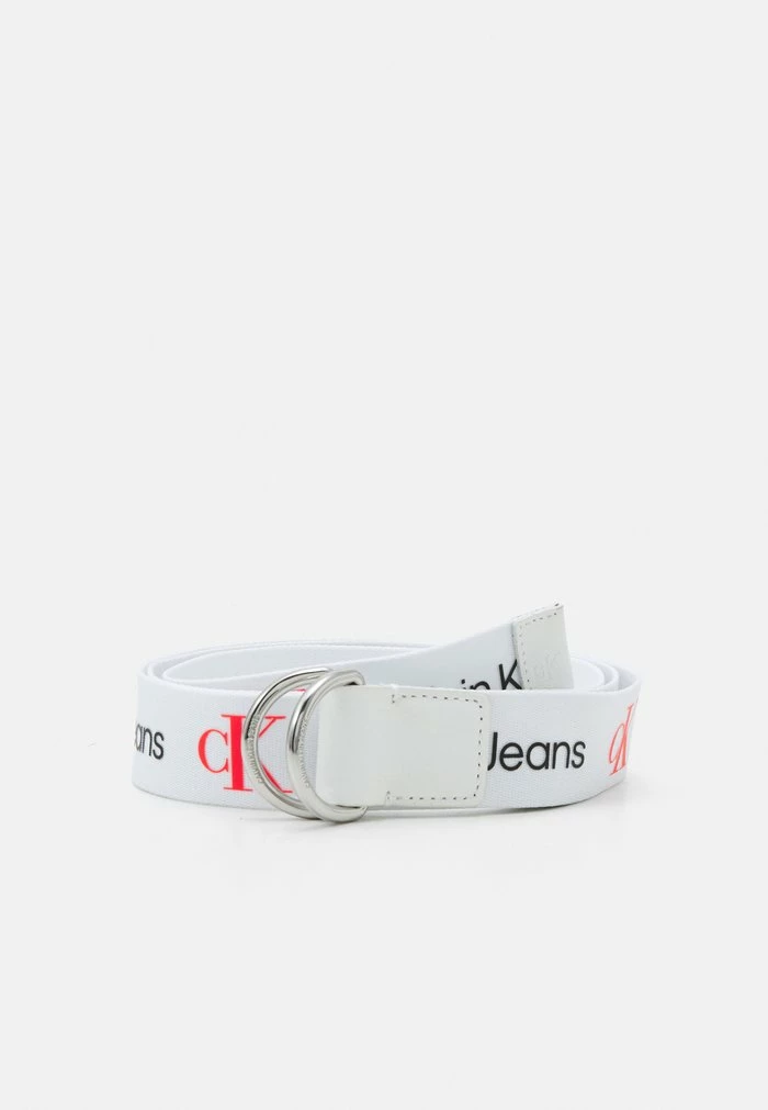 Calvin Klein Jeans DOUBLE D-RING TAPE UNISEX - Ceinture - White 1 Calvin Klein Jeans DOUBLE D-RING TAPE UNISEX - Ceinture - White