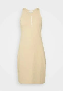 Calvin Klein Jeans FADED LOGO TANK DRESS - Robe En Jersey - Tawny Sand
