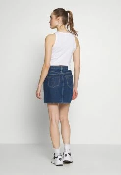 Calvin Klein Jeans HIGH RISE SKIRT - Jupe En Jean - Dark Blue Stone Lace -Calvin Klein Elegant Magasin 5c2be268985843339ab6b9f67a737b22
