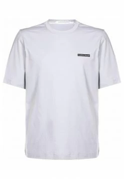 Calvin Klein Jeans MICRO FLOCK BOX TEE - T-shirt Basique - Marble Grey