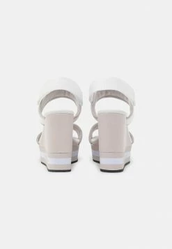 Calvin Klein Jeans WEDGE SLING - Sandales à Talons Hauts - Bright White -Calvin Klein Elegant Magasin 5cb2af35595d4529816fbbd8313f82ec