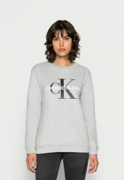 Calvin Klein Jeans CORE MONOGRAM LOGO - Sweatshirt - Light Grey Heather