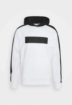 Calvin Klein Jeans BLOCKING LOGO HOODIE UNISEX - Sweatshirt - White