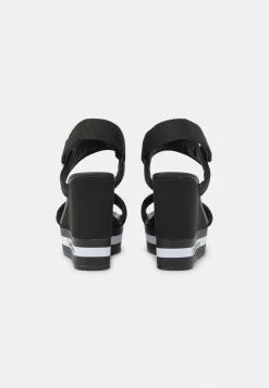 Calvin Klein Jeans WEDGE SLING - Sandales à Talons Hauts - Black -Calvin Klein Elegant Magasin 5d120863dcdd4000b4dc675abeddff77