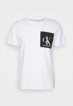 Calvin Klein Jeans SPLICED POCKET TEE - T-shirt Imprimé - Bright White -Calvin Klein Elegant Magasin 5d1822a3086b47efb424b7e88d7703d1