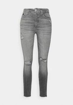 Calvin Klein Jeans HIGH RISE SUPER ANKLE - Jeans Skinny - Denim Grey