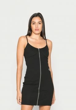 Calvin Klein Jeans ZIP THROUGH DRESS - Robe Fourreau - Black