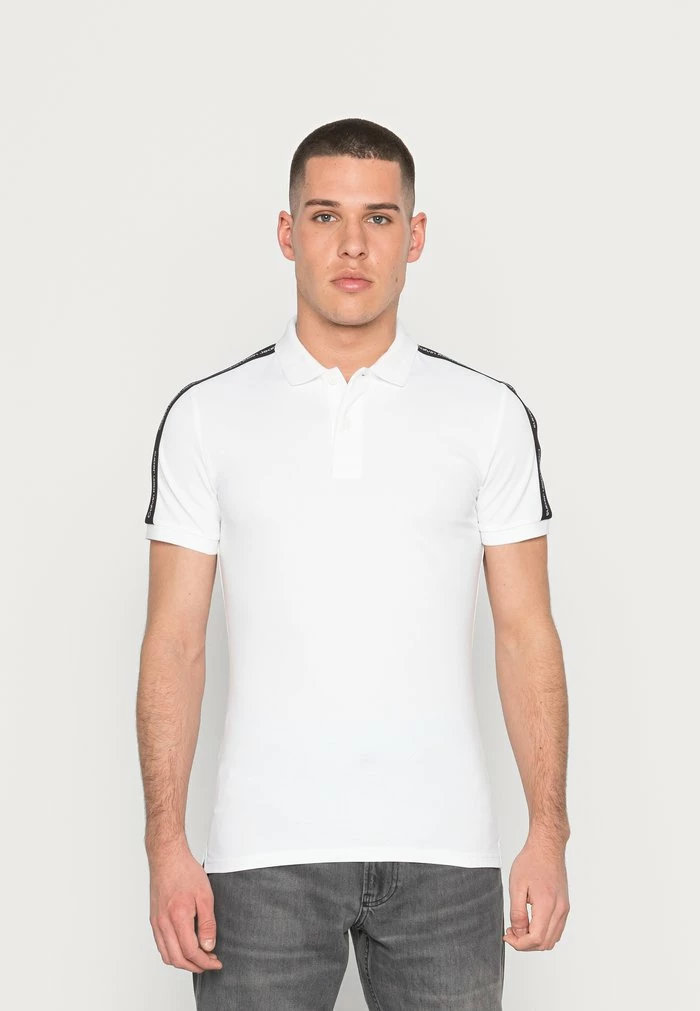 Calvin Klein Jeans CONTRAST TAPE - Polo - Bright White 1 Calvin Klein Jeans CONTRAST TAPE - Polo - Bright White