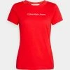 Calvin Klein Jeans SHRUNKEN INSTITUTIONAL TEE - T-shirt Imprimé - Strawberry Field