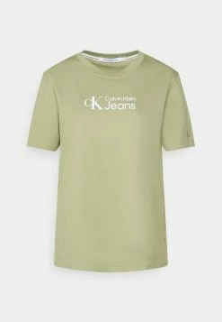 Calvin Klein Jeans URBAN LOGO TEE - T-shirt Imprimé - Faded Olive