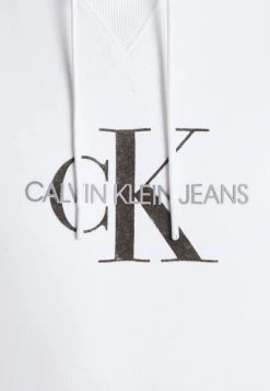 Calvin Klein Jeans ARCHIVAL MONOGRAM HOODIE UNISEX - Sweatshirt - Bright White/black Olive -Calvin Klein Elegant Magasin 601f5b06c1aa4210a4d84f2d5097ec5a