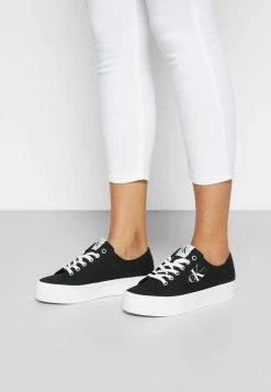 Calvin Klein Jeans FLATFORM LACEUP - Baskets Basses - Black -Calvin Klein Elegant Magasin 60acc74580184da296cdbf1924f70504