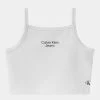 Calvin Klein Jeans STACKED LOGO PUNTO STRAP - Débardeur - Bright White