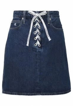 Calvin Klein Jeans HIGH RISE SKIRT - Jupe En Jean - Dark Blue Stone Lace -Calvin Klein Elegant Magasin 60ea16d7bfec43328cb36c0e37b2f5d7