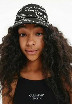 Calvin Klein Jeans UNISEX - Casquette - Black Stacked Logo Aop