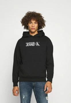 Calvin Klein Jeans SEASONAL INSTITUTIONAL HOODIE - Sweatshirt - Black