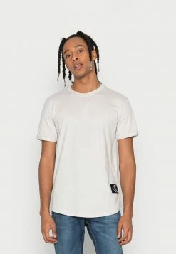 Calvin Klein Jeans BADGE TURN UP SLEEVE - T-shirt Basique - Stratus Grey