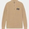Calvin Klein Jeans ZIP UP BADGE - Pullover - Summer Stone