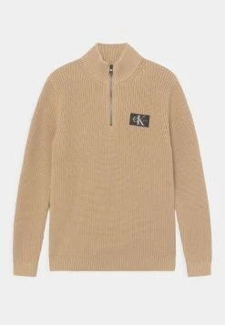 Calvin Klein Jeans ZIP UP BADGE - Pullover - Summer Stone
