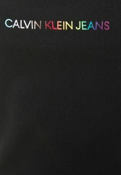 Calvin Klein Jeans PRIDE ASYMMETRICAL RIB DRESS - Robe Fourreau - Black -Calvin Klein Elegant Magasin 629d154e5b904a3eb49e2334f23d7b14