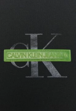 Calvin Klein Jeans CENSORED MOCK NECK - T-shirt à Manches Longues - Black -Calvin Klein Elegant Magasin 63bd02054a8a46b884f0796183d9c439