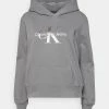 Calvin Klein Jeans MONOGRAM HOODIE - Sweatshirt - Fossil Grey
