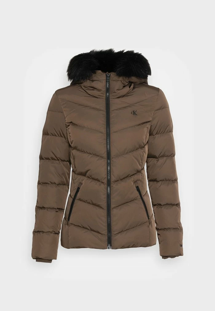 Calvin Klein Jeans SHORT FITTED PUFFER - Doudoune - Black Olive 5 Calvin Klein Jeans SHORT FITTED PUFFER - Doudoune - Black Olive – Image 5