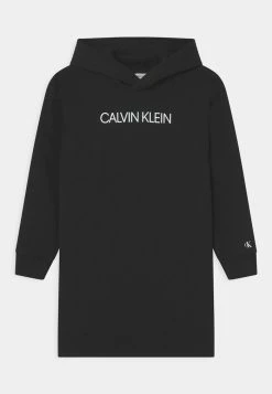 Calvin Klein Jeans INSTITUTION LOGO HOODIE DRESS - Robe De Jour - Black