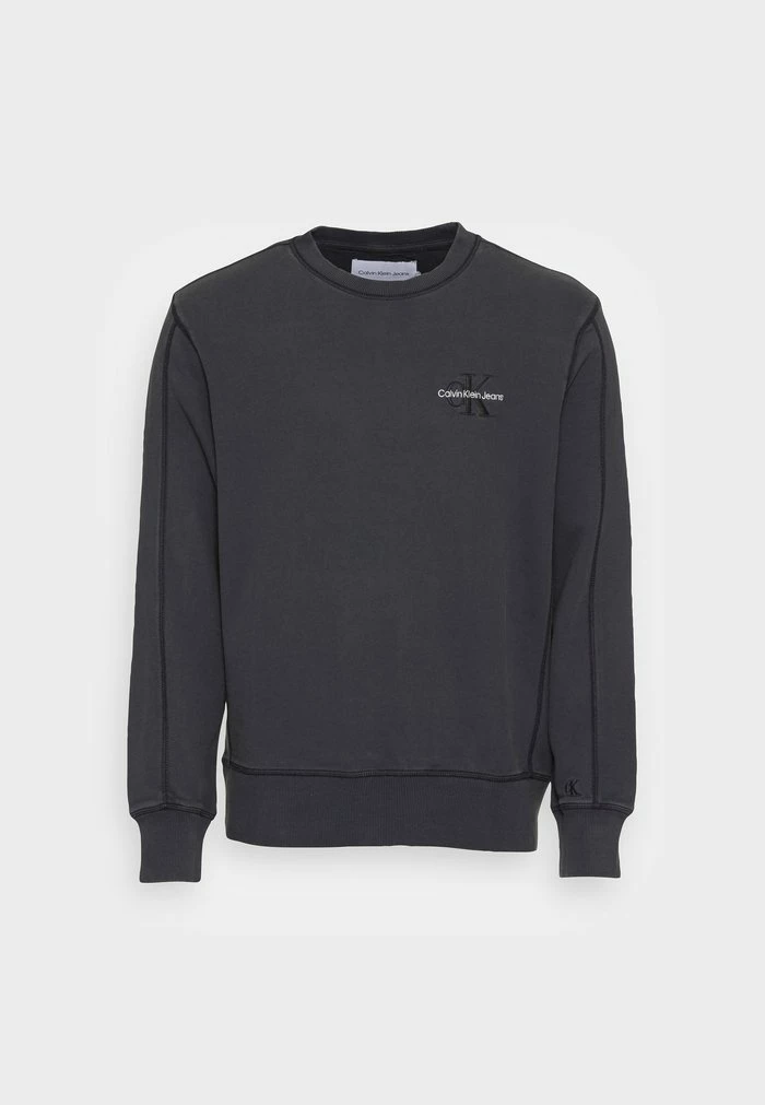 Calvin Klein Jeans MONOGRAM LOGO WASHED CREW NECK - Sweatshirt - Washed Black 4 Calvin Klein Jeans MONOGRAM LOGO WASHED CREW NECK - Sweatshirt - Washed Black – Image 4