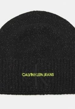 Calvin Klein Jeans MONOGRAM REFLECTIVE BEANIE UNISEX - Bonnet - Black -Calvin Klein Elegant Magasin 65d890b7fe9e4837bf8da8c98bb60778