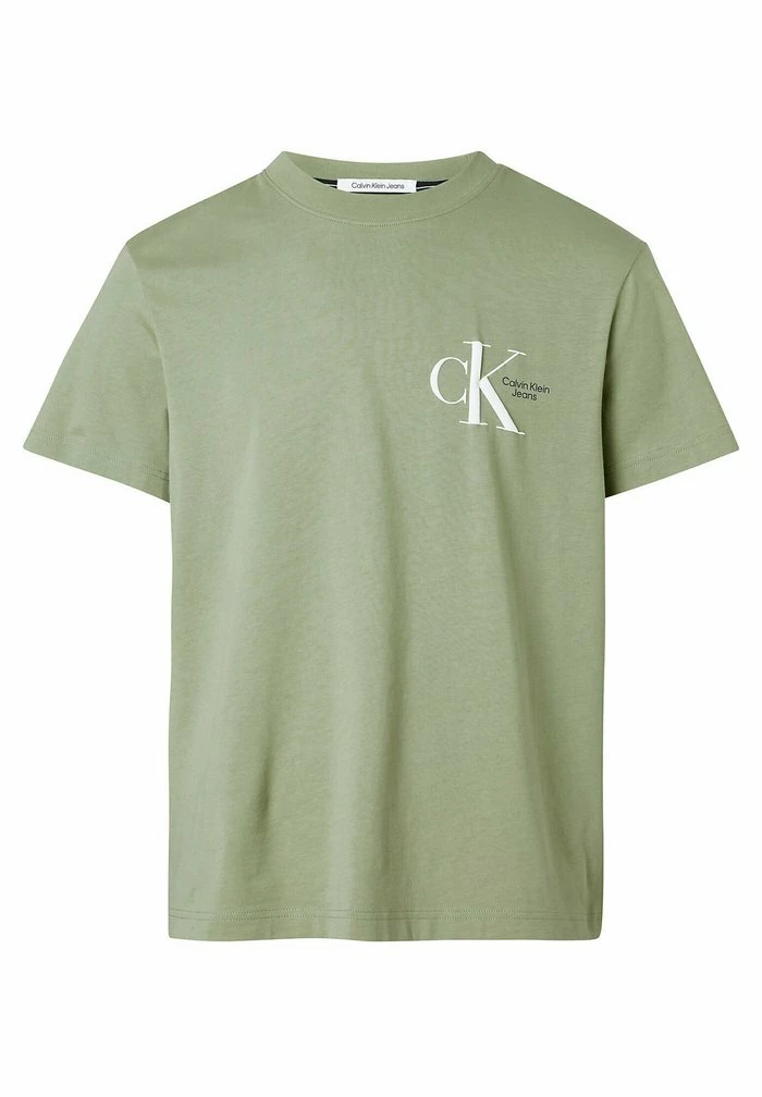 Calvin Klein Jeans BOXY MONOGRAM - T-shirt Imprimé - Faded Olive 5 Calvin Klein Jeans BOXY MONOGRAM - T-shirt Imprimé - Faded Olive – Image 5
