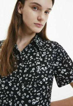 Calvin Klein Jeans SHORT SLEEVE - Robe Chemise - Floral Aop Ck Black Bright White -Calvin Klein Elegant Magasin 66830c3eb8a94ec3b4ee65d96762e51f