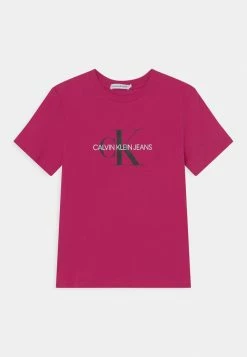 Calvin Klein Jeans MONOGRAM LOGO UNISEX - T-shirt Imprimé - Stunning Magenta