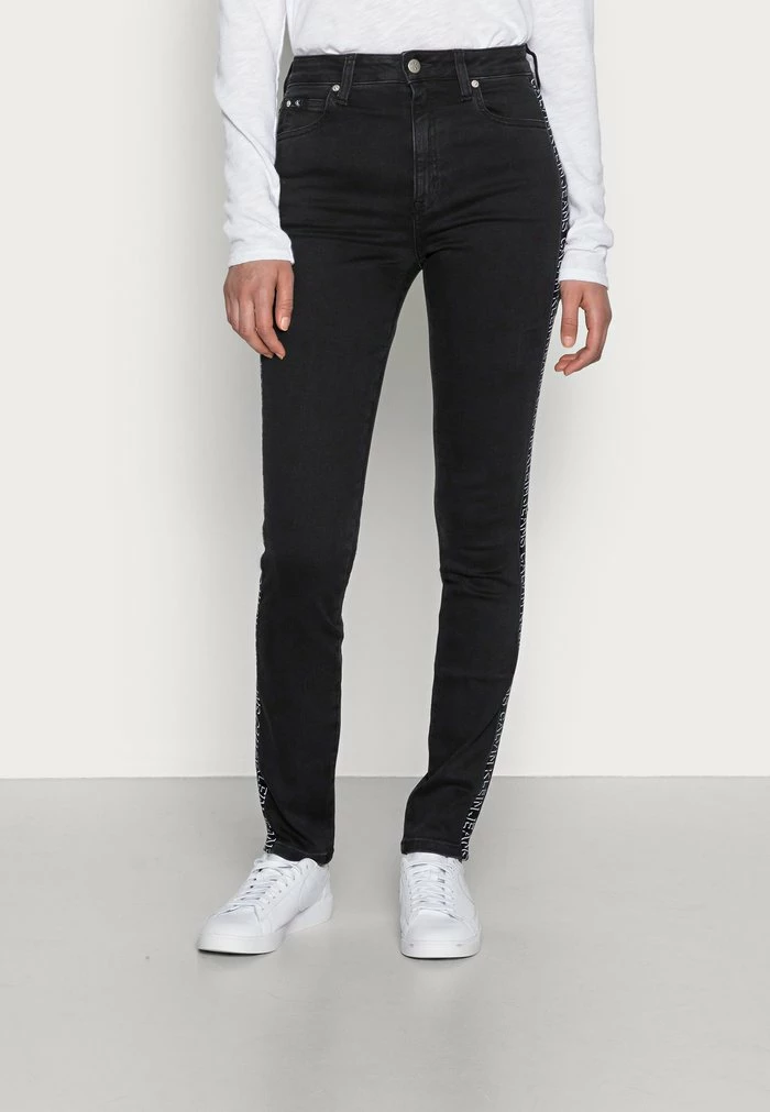 Calvin Klein Jeans HIGH RISE SKINNY - Jeans Skinny - Denim Dark 1 Calvin Klein Jeans HIGH RISE SKINNY - Jeans Skinny - Denim Dark