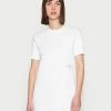 Calvin Klein Jeans OFFPLACED MONOGRAM DRESS - Robe En Jersey - White