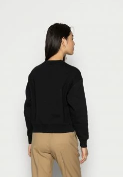 Calvin Klein Jeans SATIN BONDED BLURRED CREWNECK - Sweatshirt - Black -Calvin Klein Elegant Magasin 69049b1a2aed40ab93aa4abf089bde0d