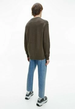 Calvin Klein Jeans MONOGRAM - Pullover - Black Olive -Calvin Klein Elegant Magasin 6abbc70de94d4278988d1df171cebd92