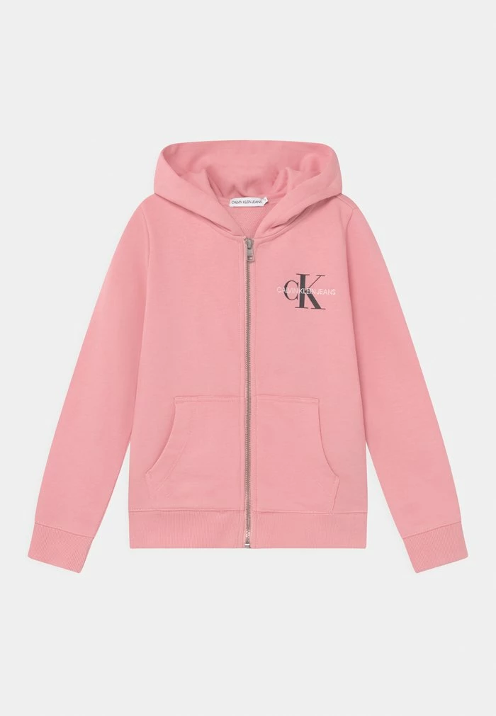 Calvin Klein Jeans MONOGRAM ZIP THROUGH HOODIE UNISEX - Sweat à Capuche Zippé - Soft Berry 1 Calvin Klein Jeans MONOGRAM ZIP THROUGH HOODIE UNISEX - Sweat à Capuche Zippé - Soft Berry