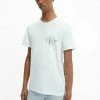 Calvin Klein Jeans BOXY MONOGRAM - T-shirt Imprimé - Bright White
