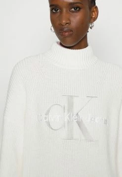 Calvin Klein Jeans TWO TONE MONOGRAM LOOSE - Pullover - Tofu -Calvin Klein Elegant Magasin 6c5a63f1280a43d08fb51981443de6d0