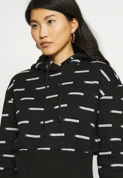 Calvin Klein Jeans LOGO ALL OVER PRINT HOODIE - Sweatshirt - Institutional Black -Calvin Klein Elegant Magasin 6c7ccedeb8cf4d64a2defbbae245ce61