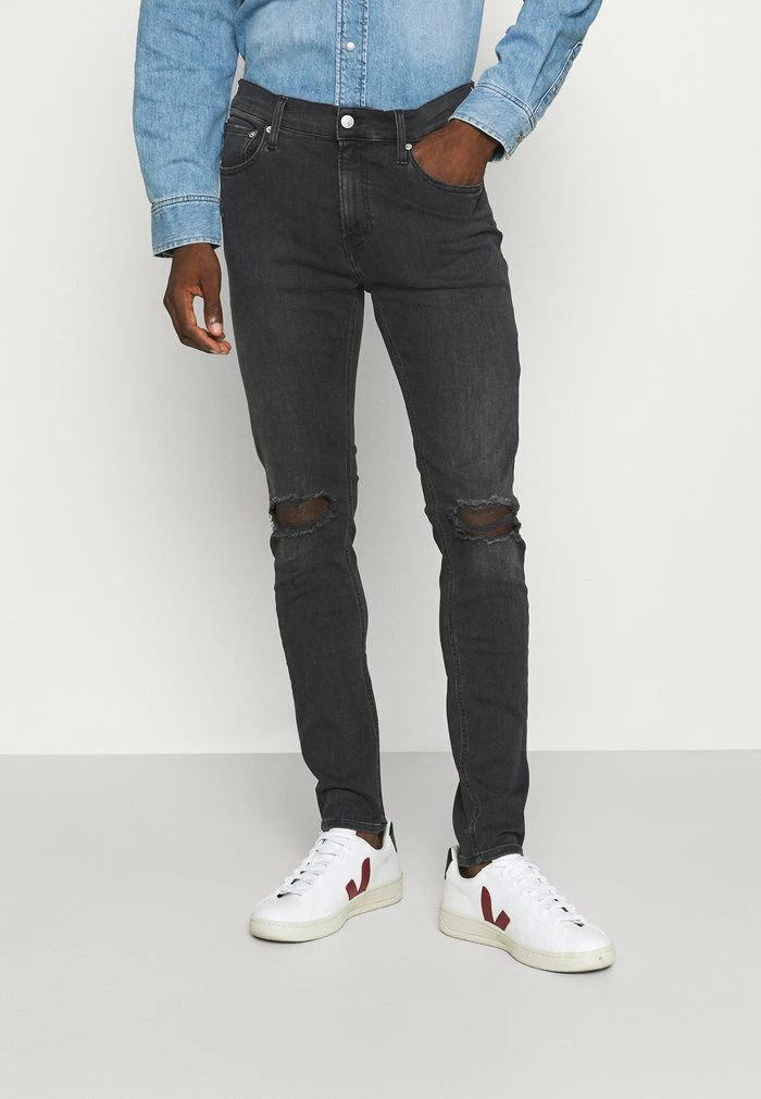 Calvin Klein Jeans SUPER SKINNY - Jeans Skinny - Denim Black 1 Calvin Klein Jeans SUPER SKINNY - Jeans Skinny - Denim Black