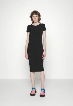 Calvin Klein Jeans OPEN BACK DRESS - Robe En Jersey - Black