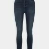 Calvin Klein Jeans HIGH RISE SUPER SKINNY ANKLE - Jeans Skinny - Denim Dark